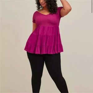 Torrid Pink Ruffle Top